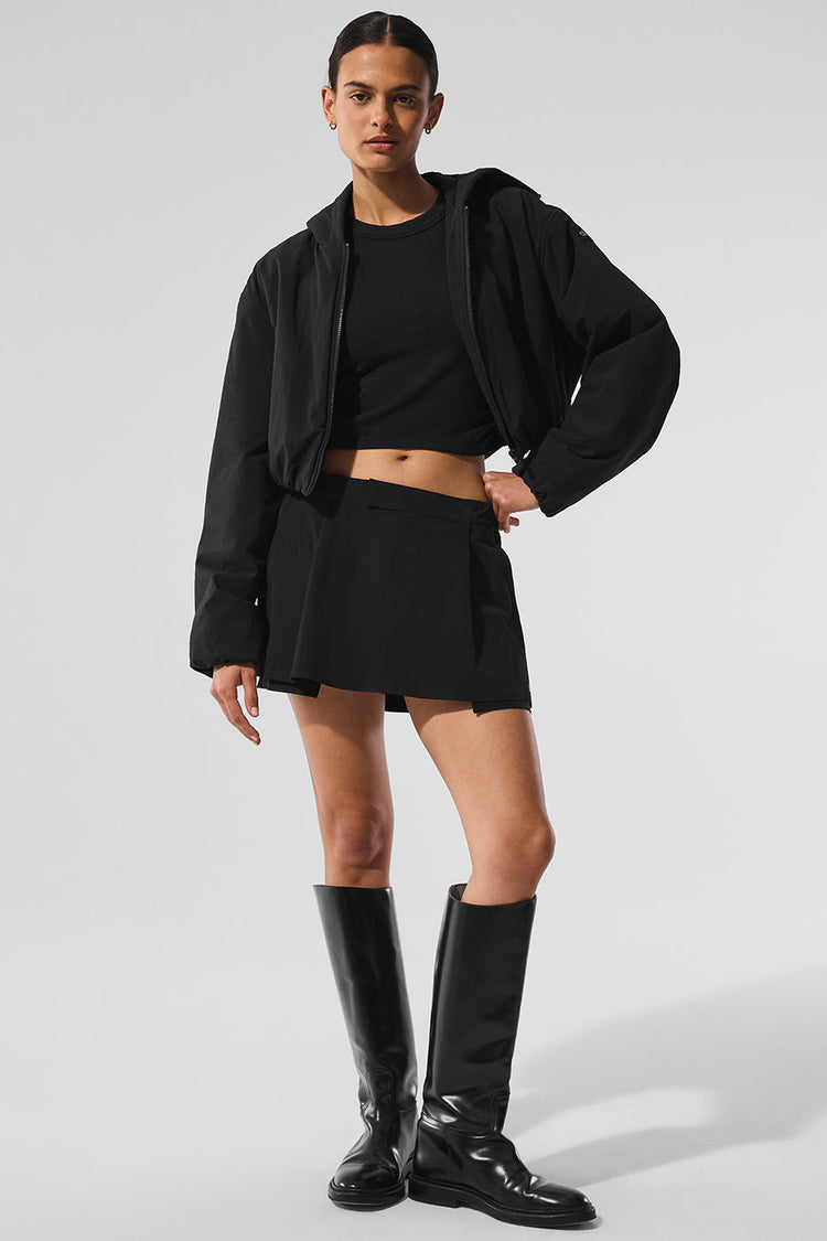 Sudadera corta con capucha y cremallera completa Mountain Peak - Marfil