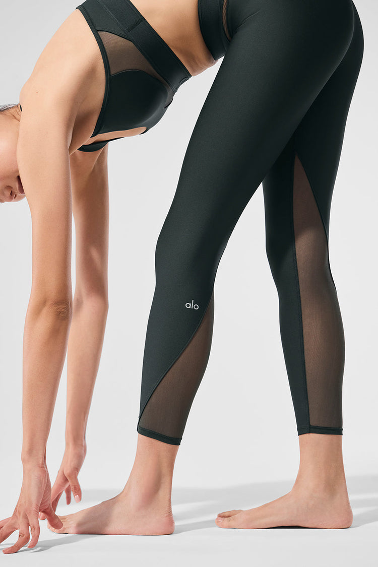 Leggings Airlift Rebel de cintura alta 7/8 - Verde carbón