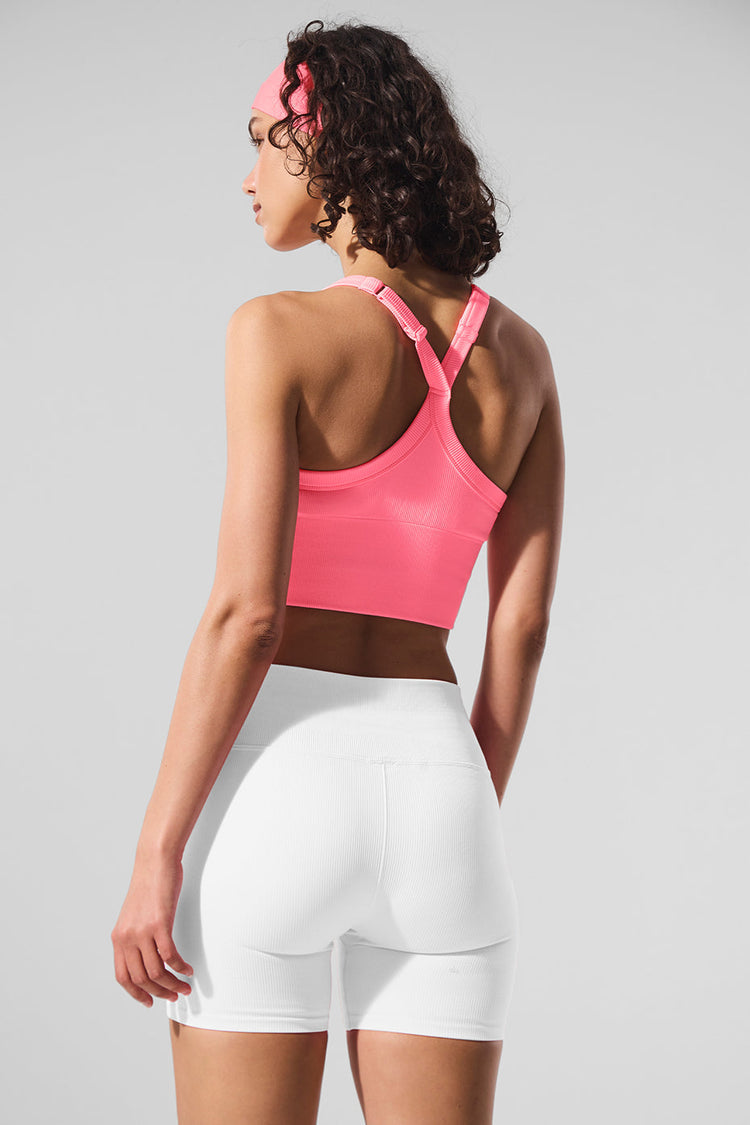 Seamless Ribbed Favorite Bra Tank - Neon Bubblegum
