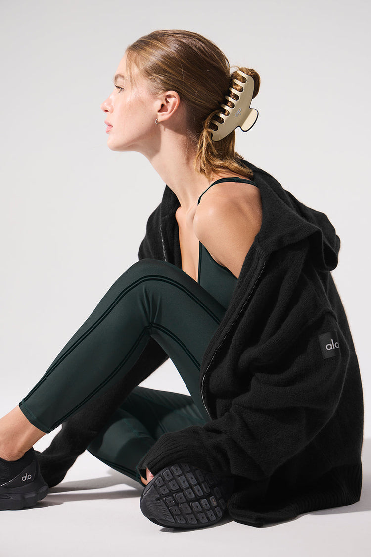 Sudadera con capucha y cremallera completa de cachemira New Class - Negra