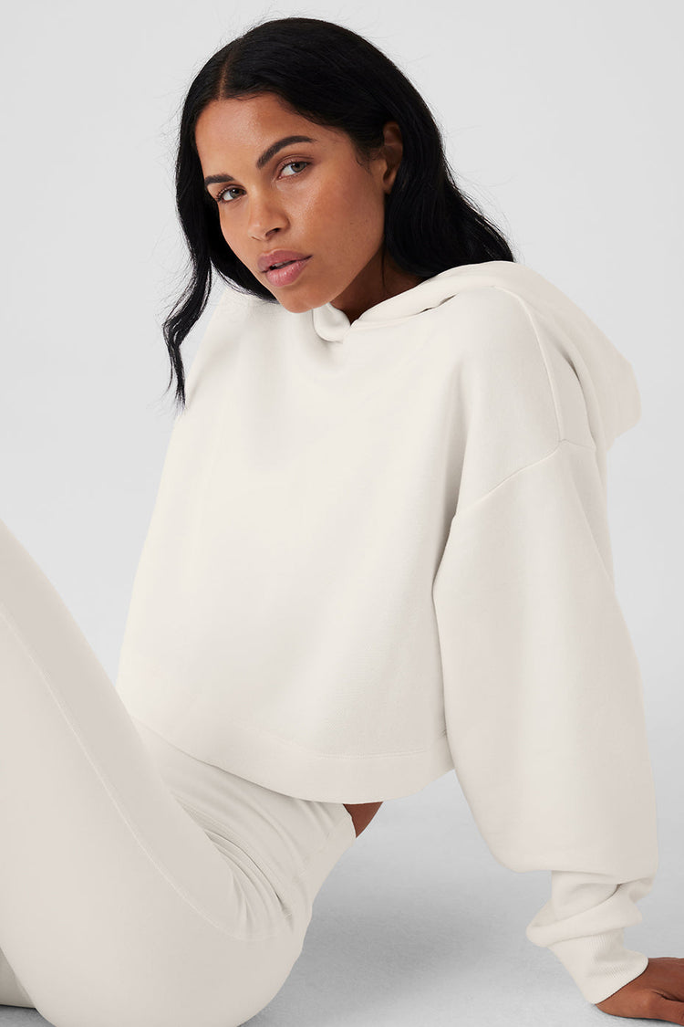 Sudadera con capucha Bae - Gris jaspeado atlético