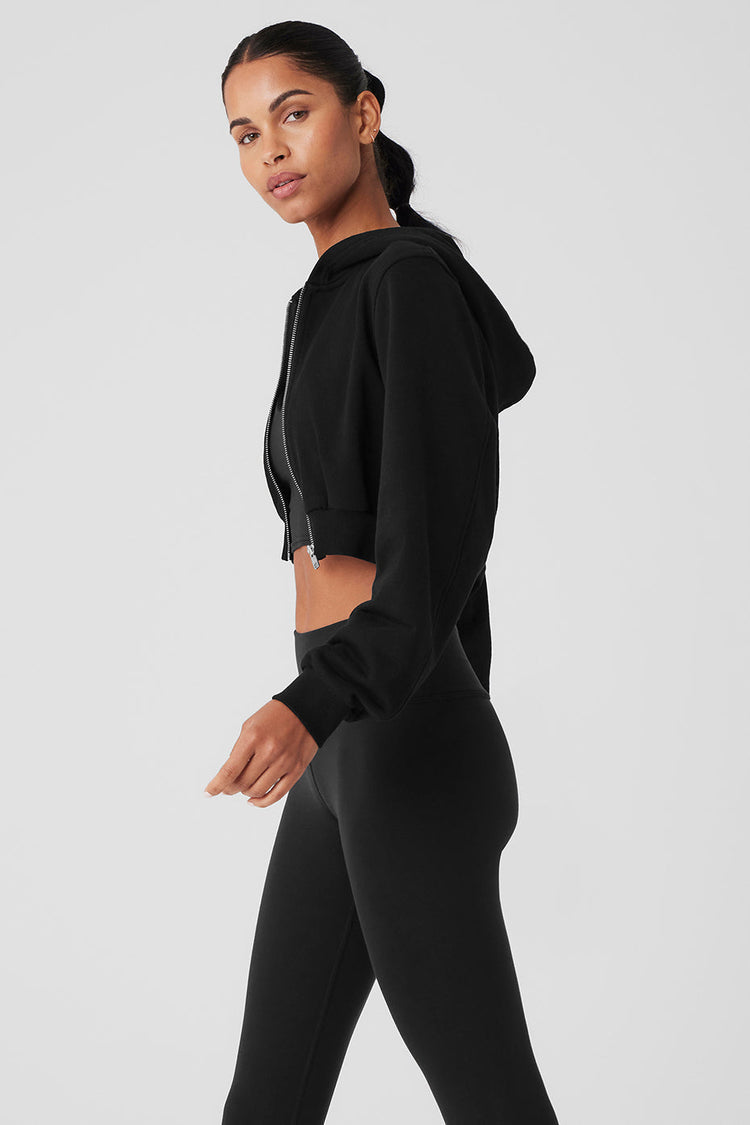 Sudadera con capucha y cremallera Sweet Escape lavada - Lavado gris cielo