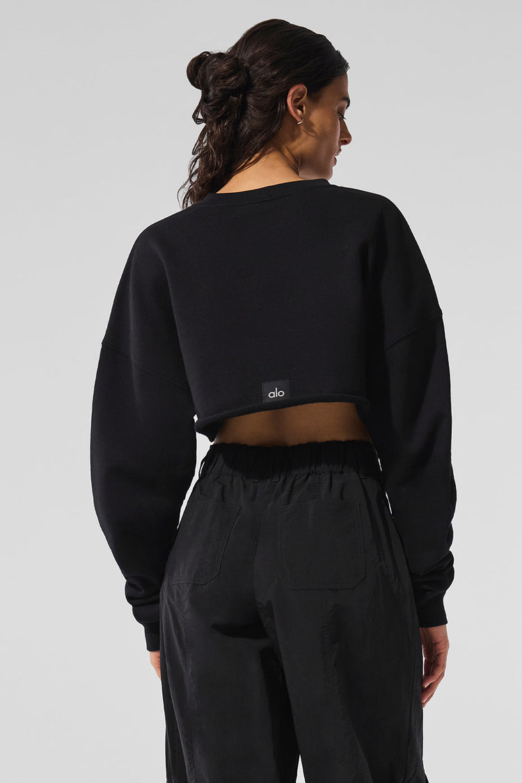 Extreme Cropped Pullover - Black