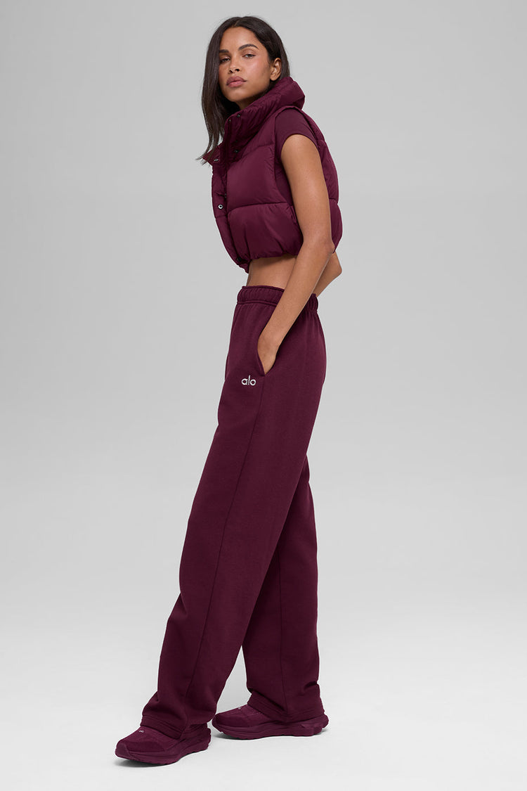 Chaleco acolchado corto Gold Rush - Borgoña