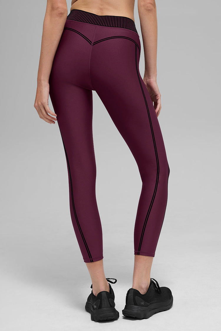 Leggings Airlift de cintura alta 7/8 Line Up - Borgoña