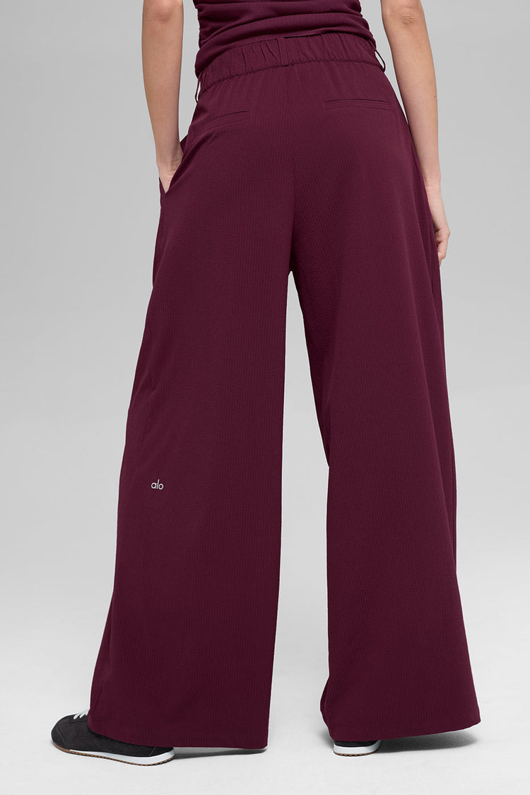 Pantalón Dreamscape de cintura alta (talla normal) - Borgoña Precio normal