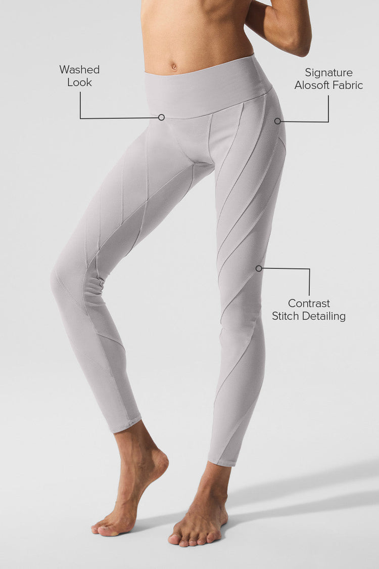 Leggings Sunray de cintura alta Alosoft lavados - Lavado gris cielo