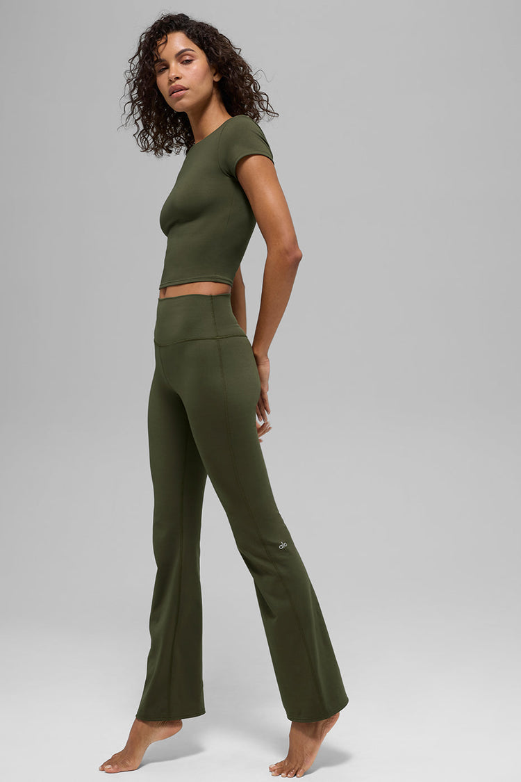 Leggings de tiro alto ALO Softsculpt Bootcut - Verde oliva