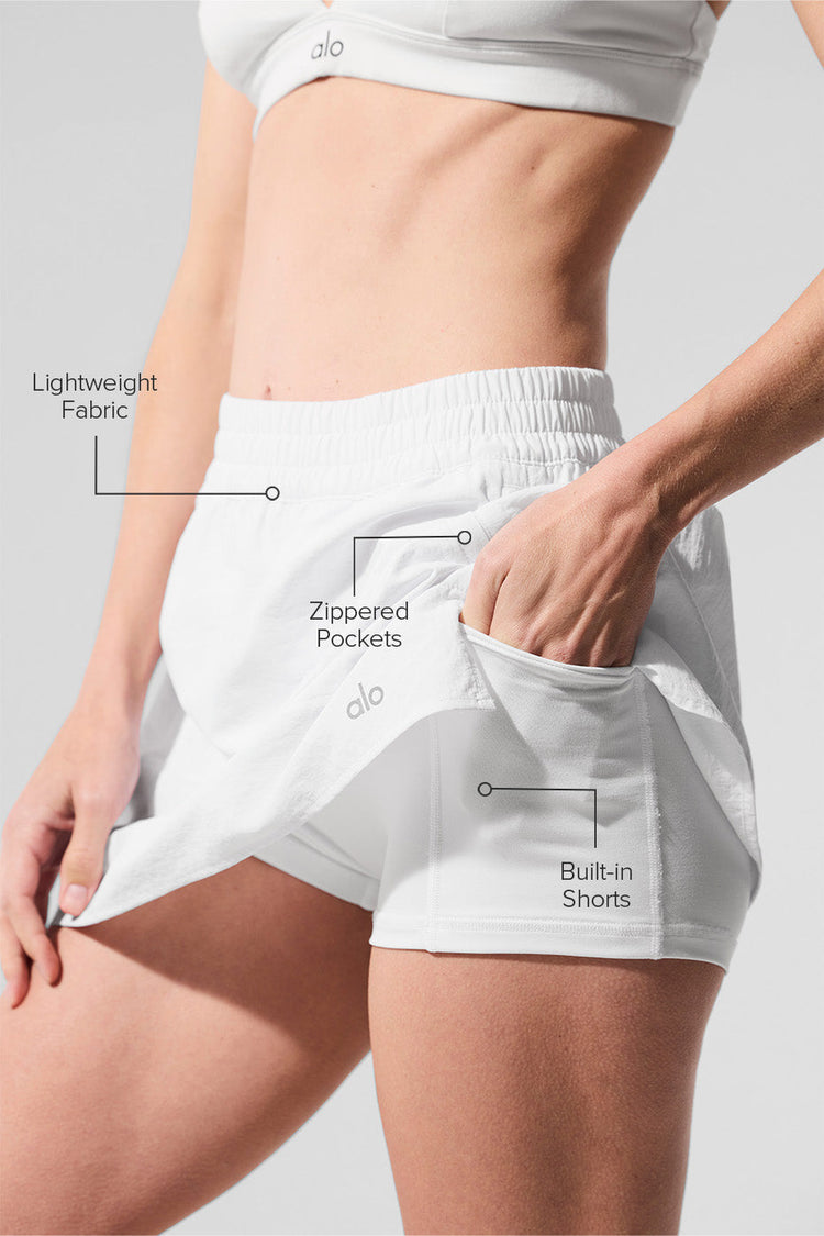 Falda de tenis Alumni - Blanca