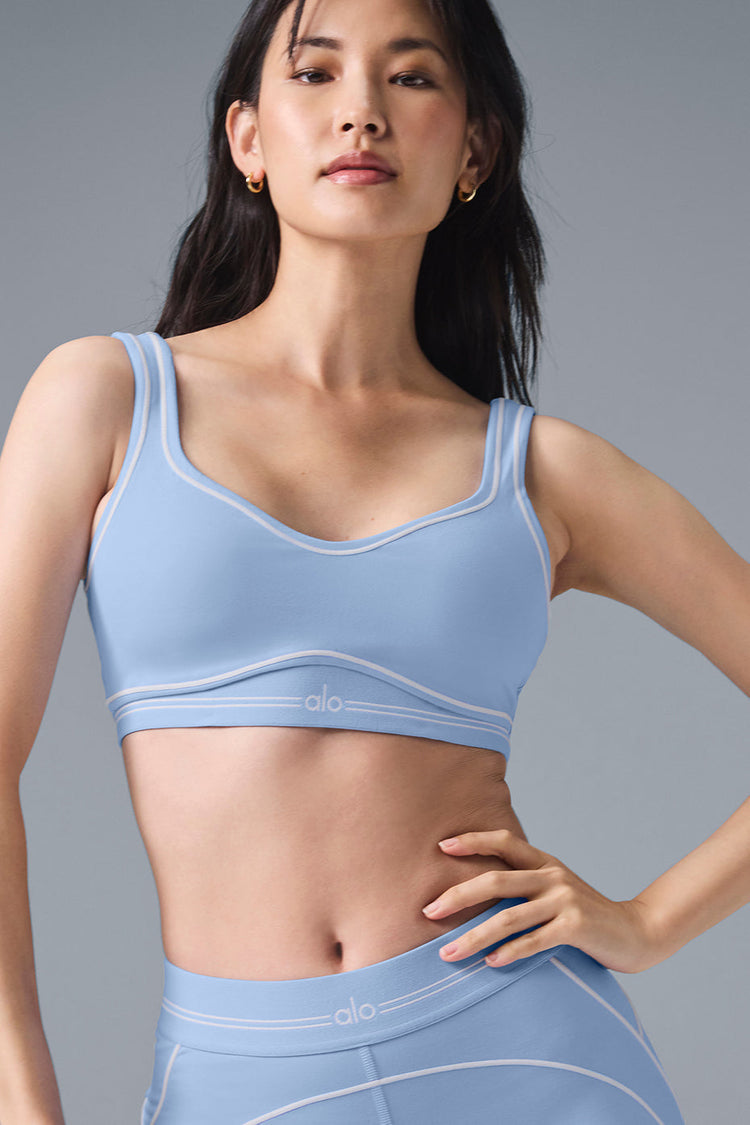 Sujetador Airbrush Heart Throb - Azul concha/Blanco