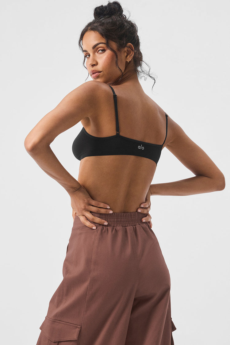 Sujetador transparente brillante - Negro